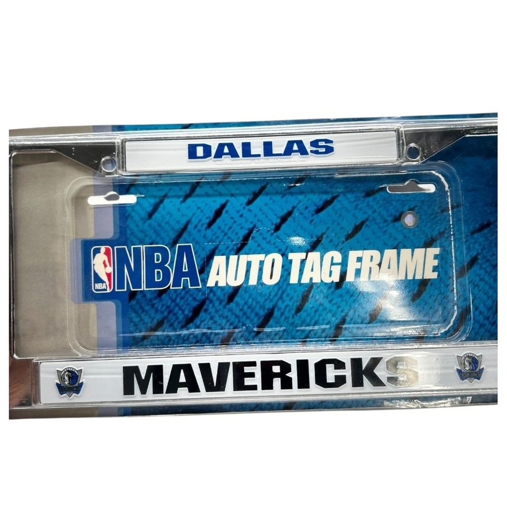 New NBA Dallas Mavericks Auto Tag Frame‎ Car Truck License Plate Chrome Metal